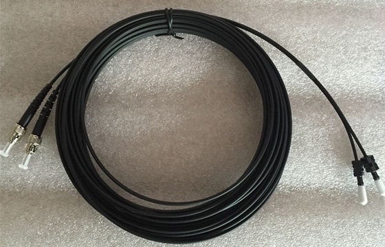 China Black Color ST-HFBR Duplex Fiber Patch Cord Multimode With Four Connector supplier