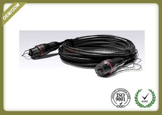 China Black Color Outdoor Fiber Optic Cable FULLX LC To FULLX LC Multi Purpose 2 Cable Count supplier